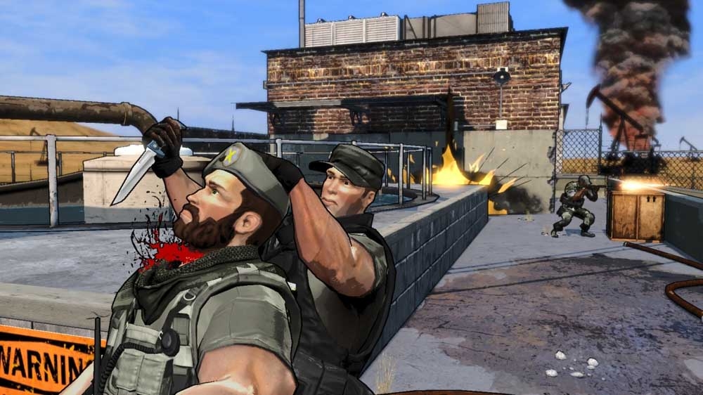 Get up behind an enemy and melee 'em for a brutal execution. The hit detection can be a pain, though.