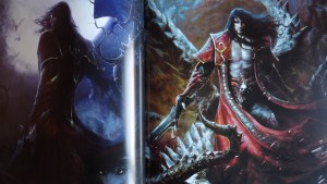 Two images from The Art of Castlevania depicting Dracula