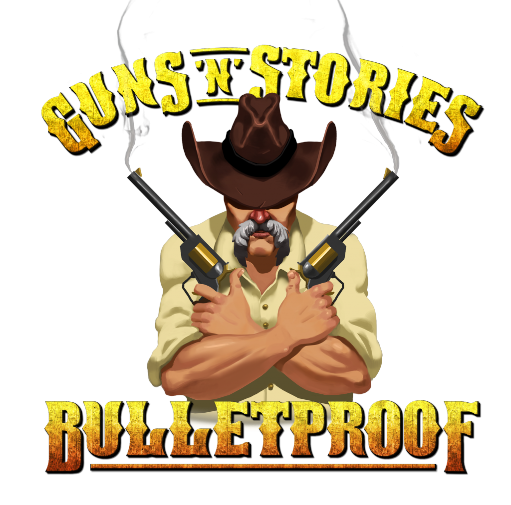 The official Guns 'N' Stories: Bulletproof logo.