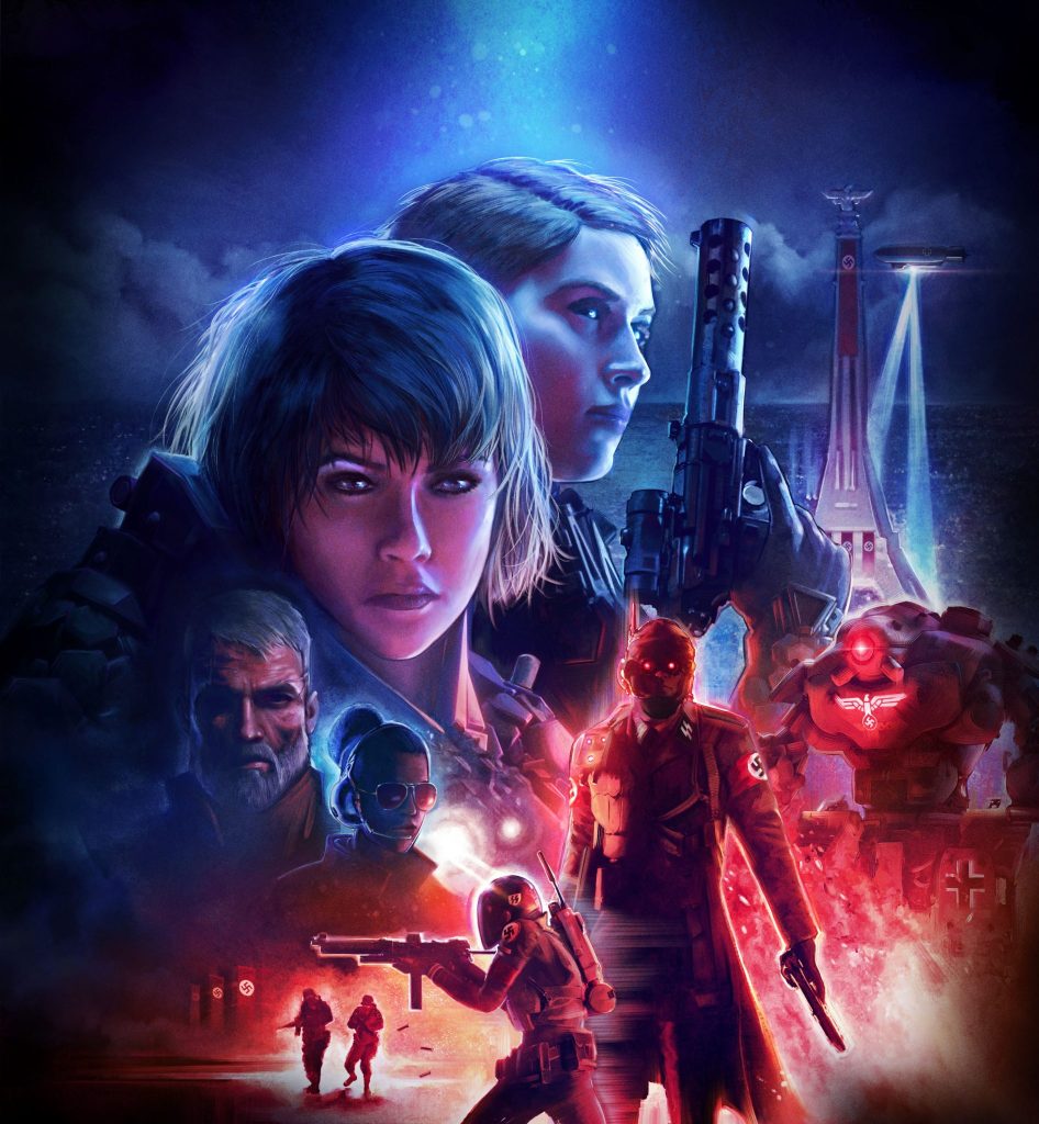 The official artwork for Wolfenstein: Youngblood from Bethesda, Machine Games and Arkane.