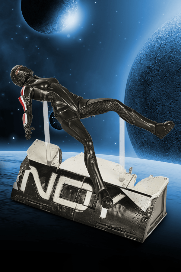 Bioware's cancelled statue of Commander Shepard's death scene in Mass Effect 2