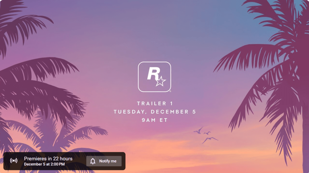 Rockstar releases GTA VI trailer early following leak, 2025 release date&nbsp;confirmed