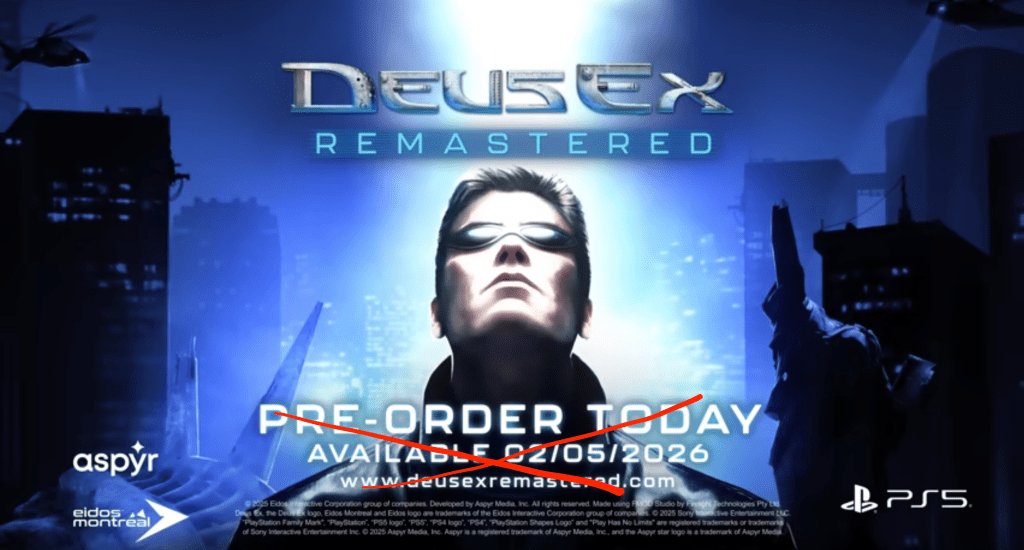 Deus Ex Remastered Delayed Indefinitely To Address Fan&nbsp;Feedback